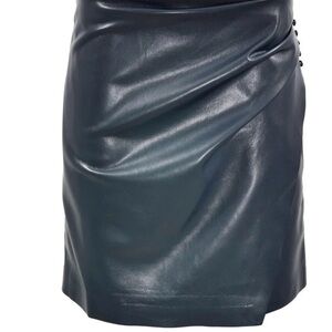 Melissa Nepton Elegant Black Leather Skirt NEW WITH TAGS SZ M